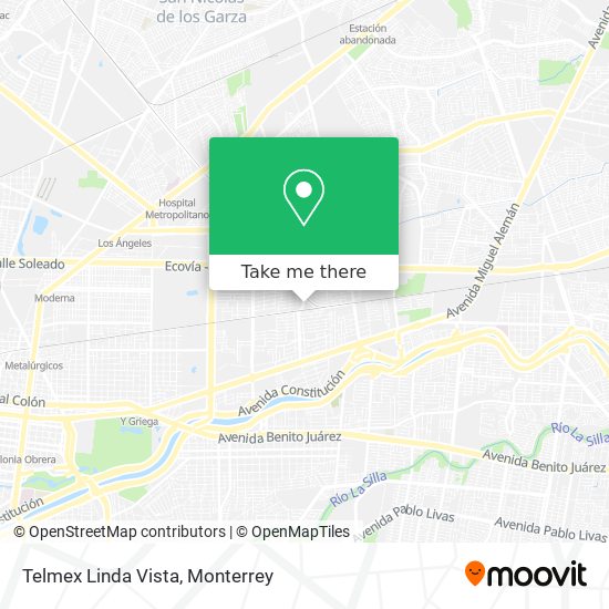 Telmex Linda Vista map