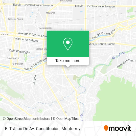 Mapa de El Tráfico De Av. Constitución
