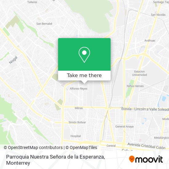 Mapa de Parroquia Nuestra Señora de la Esperanza