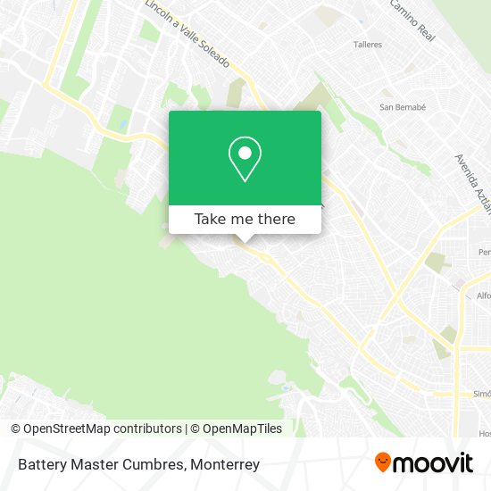 How to get to Battery Master Cumbres in Monterrey by Bus or Metrorrey?