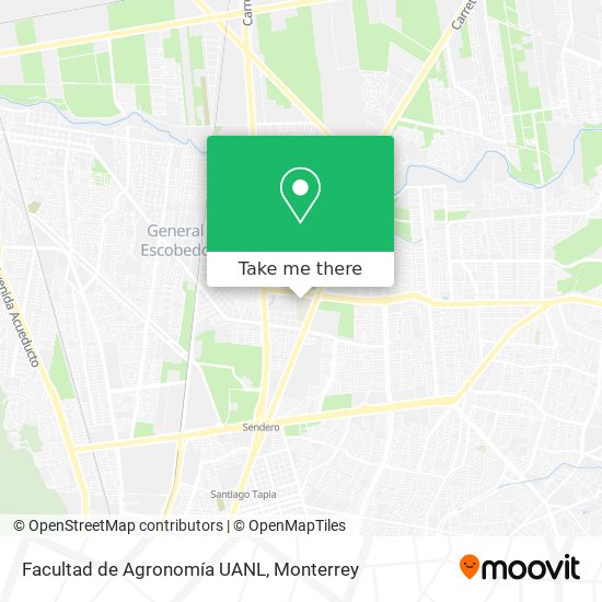 Mapa de Facultad de Agronomía UANL