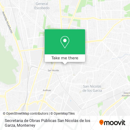 Secretaria de Obras Públicas San Nicolás de los Garza map