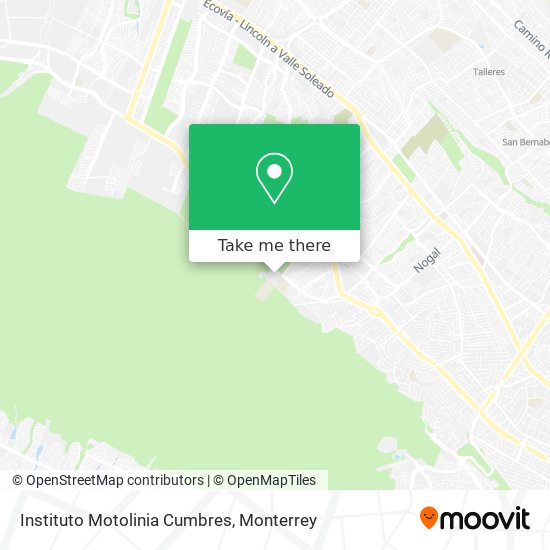 Instituto Motolinia Cumbres map