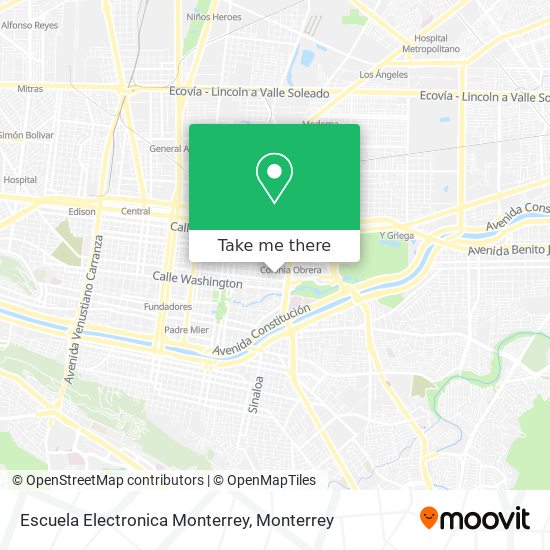 Escuela Electronica Monterrey map