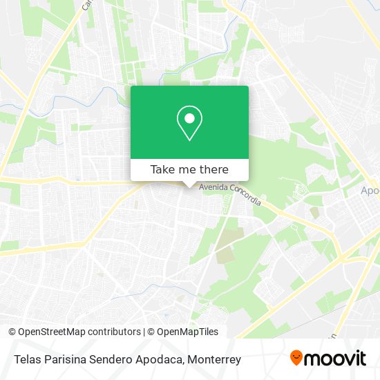 Mapa de Telas Parisina Sendero Apodaca