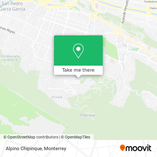 Alpino Chipinque map