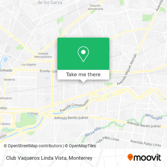 Club Vaqueros Linda Vista map