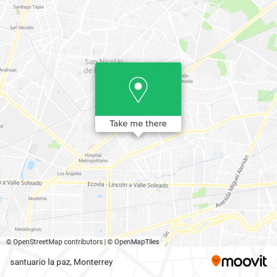 Mapa de santuario la paz
