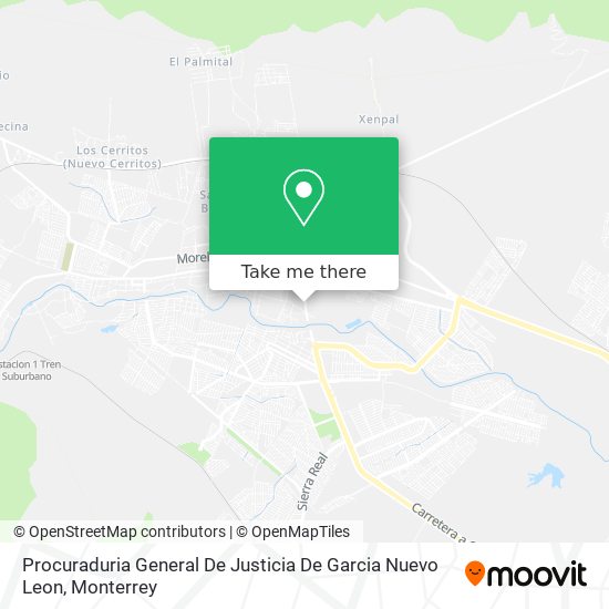 Mapa de Procuraduria General De Justicia De Garcia Nuevo Leon