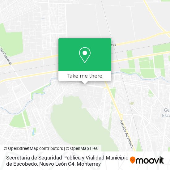 Mapa de Secretaria de Seguridad Pública y Vialidad Municipio de Escobedo, Nuevo León C4