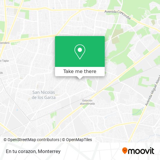 Mapa de En tu corazon