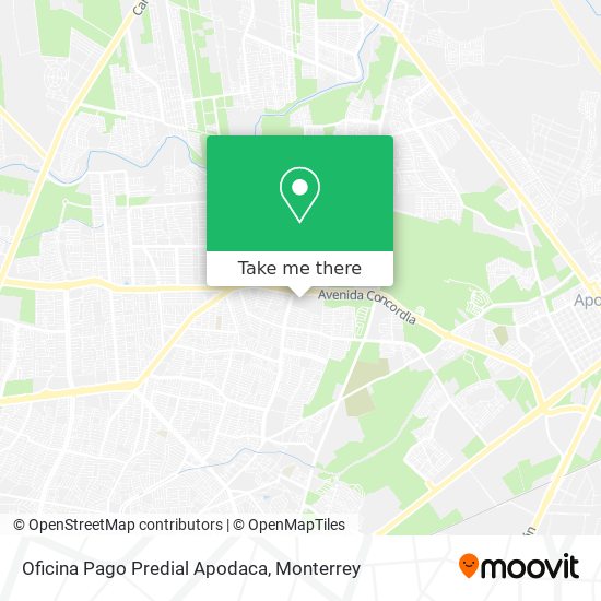 Oficina Pago Predial Apodaca map