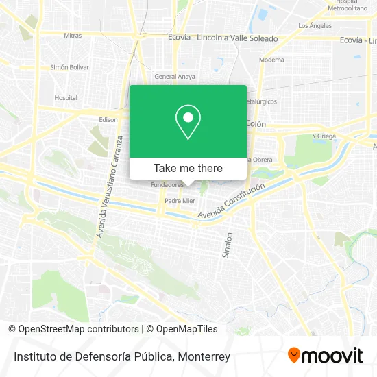 Instituto de Defensoría Pública map