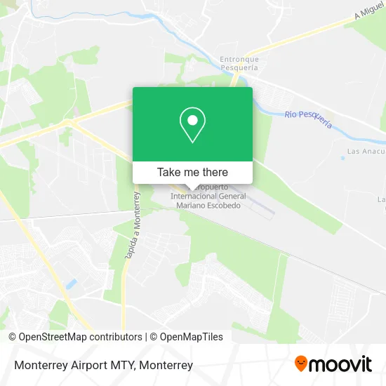 Monterrey Airport MTY map