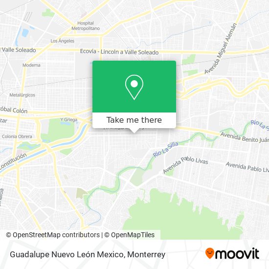 Mapa de Guadalupe Nuevo León Mexico