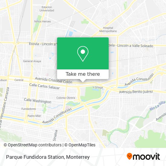 Mapa de Parque Fundidora Station
