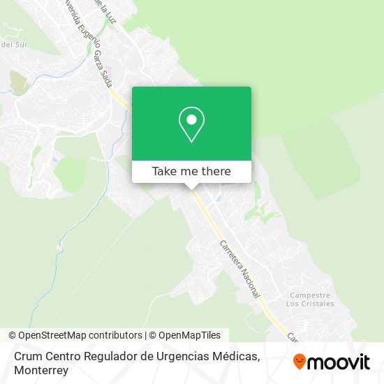 Crum Centro Regulador de Urgencias Médicas map