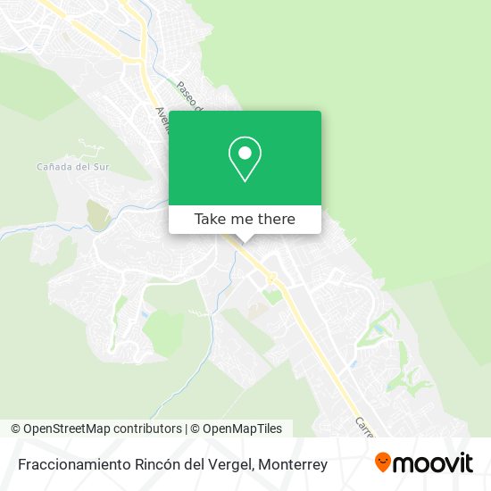 Fraccionamiento Rincón del Vergel map