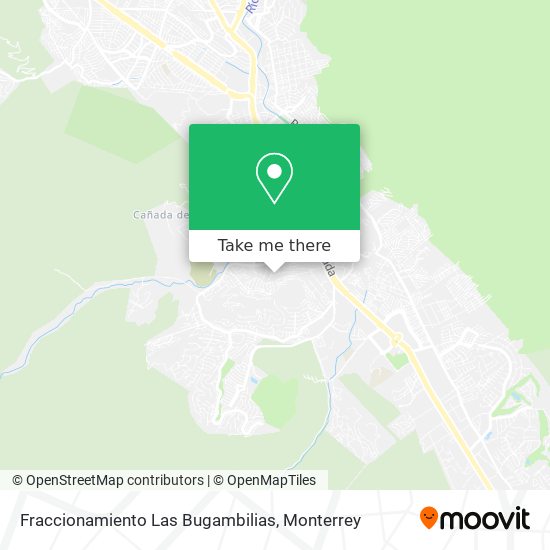 Fraccionamiento Las Bugambilias map