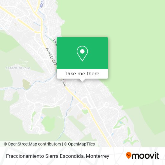 Mapa de Fraccionamiento Sierra Escondida