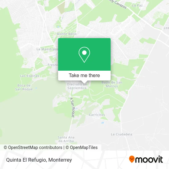 Quinta El Refugio map