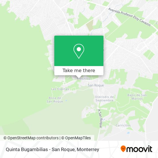 Quinta Bugambilias - San Roque map