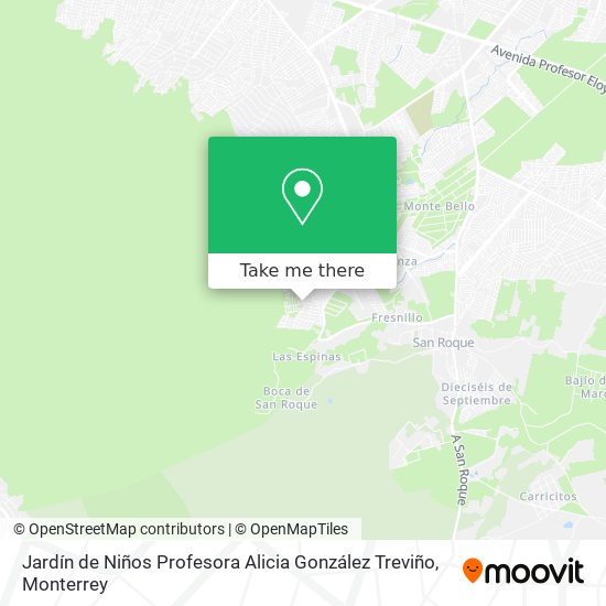 Mapa de Jardín de Niños Profesora Alicia González Treviño
