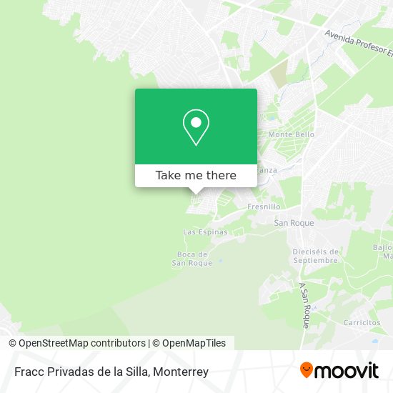 Fracc Privadas de la Silla map