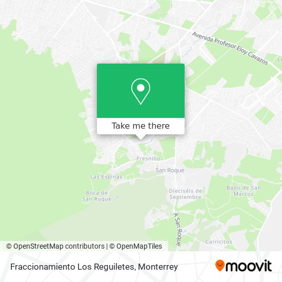 Mapa de Fraccionamiento Los Reguiletes