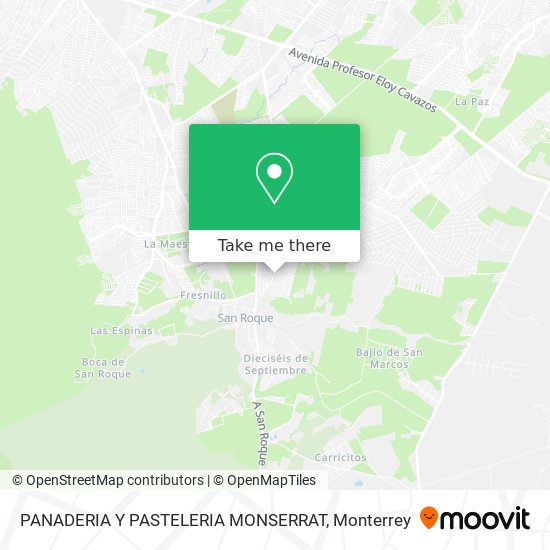 Mapa de PANADERIA Y PASTELERIA MONSERRAT