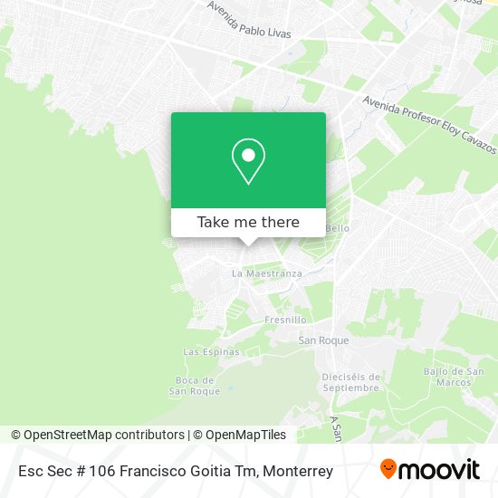 Esc Sec # 106 Francisco Goitia Tm map