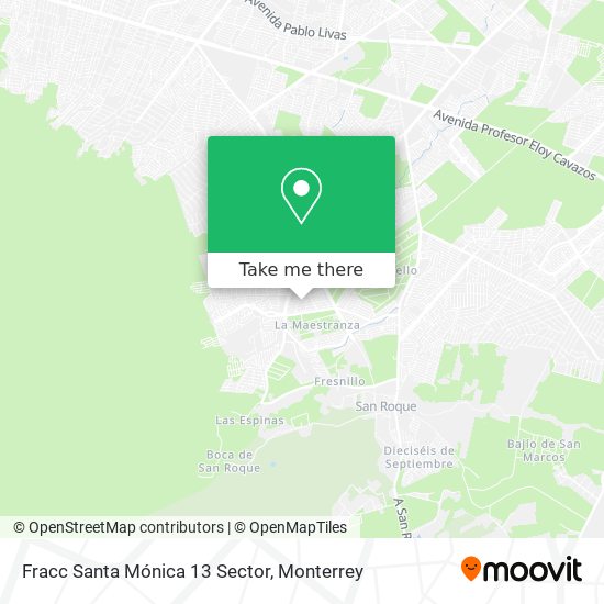 Mapa de Fracc Santa Mónica 13 Sector