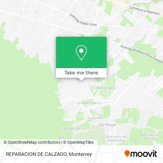 REPARACION DE CALZADO map