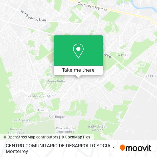CENTRO COMUNITARIO DE DESARROLLO SOCIAL map