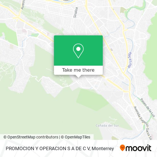 Mapa de PROMOCION Y OPERACION S A DE C V