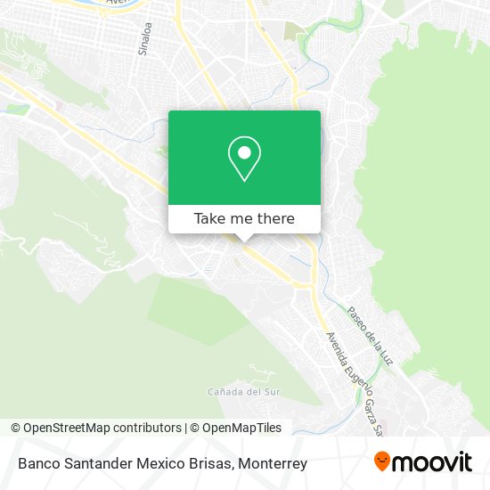 Mapa de Banco Santander Mexico Brisas