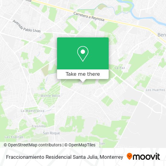 Fraccionamiento Residencial Santa Julia map