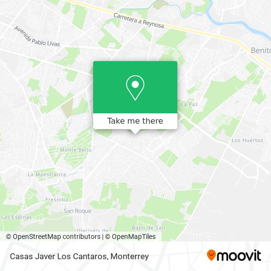 Casas Javer Los Cantaros map