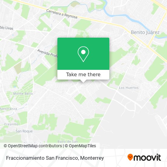Mapa de Fraccionamiento San Francisco