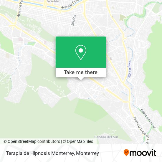 Mapa de Terapia de Hipnosis Monterrey