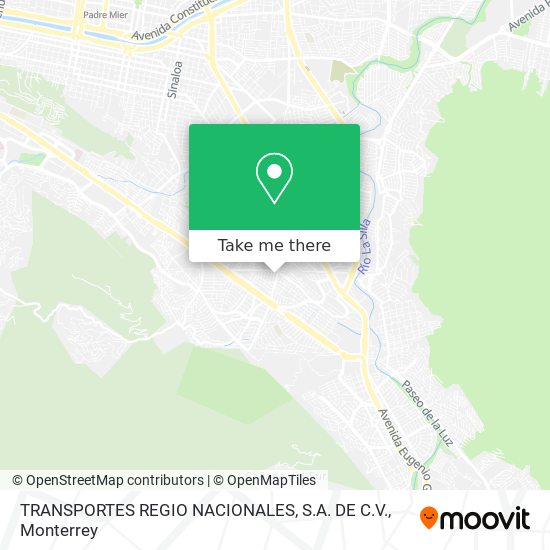 Mapa de TRANSPORTES REGIO NACIONALES, S.A. DE C.V.