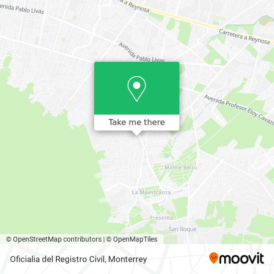 Mapa de Oficialia del Registro Civil