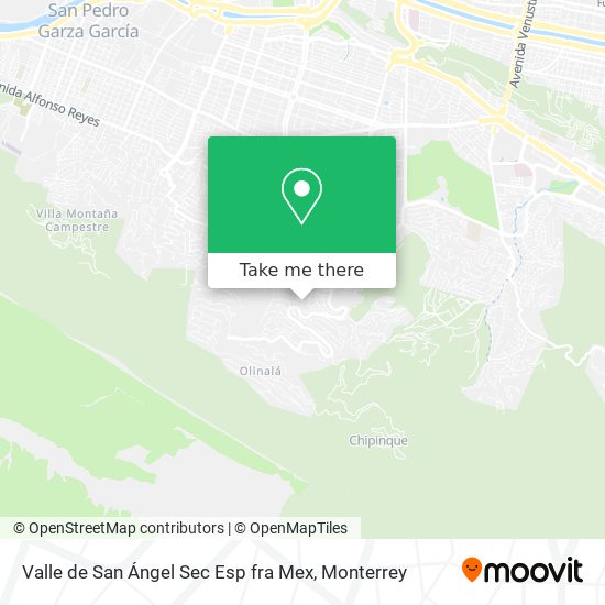 Valle de San Ángel Sec Esp fra Mex map