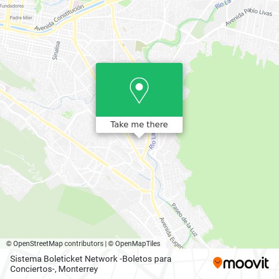 Sistema Boleticket Network -Boletos para Conciertos- map