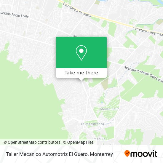 Mapa de Taller Mecanico Automotriz El Guero