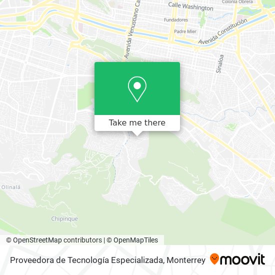 Mapa de Proveedora de Tecnología Especializada