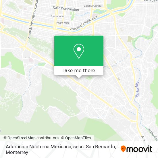 Adoración Nocturna Mexicana, secc. San Bernardo map
