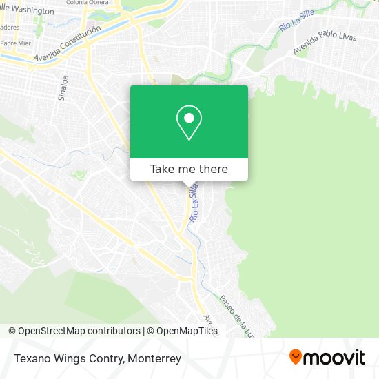 Texano Wings Contry map
