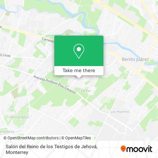Salón del Reino de los Testigos de Jehová map