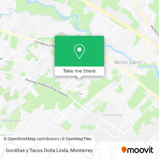 Mapa de Gorditas y Tacos Doña Linda